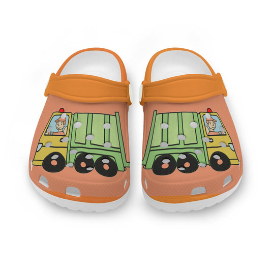 Pretty Aulani's Kid's Trash Truck Shoes, Anti-Slip Quick-Dry Breathable