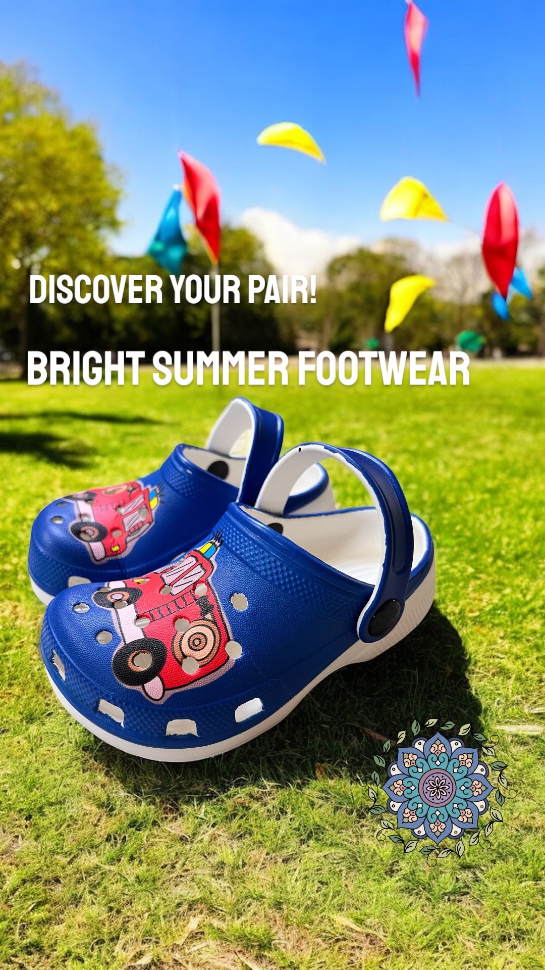 Children's Plastic Firetruck Shoes
