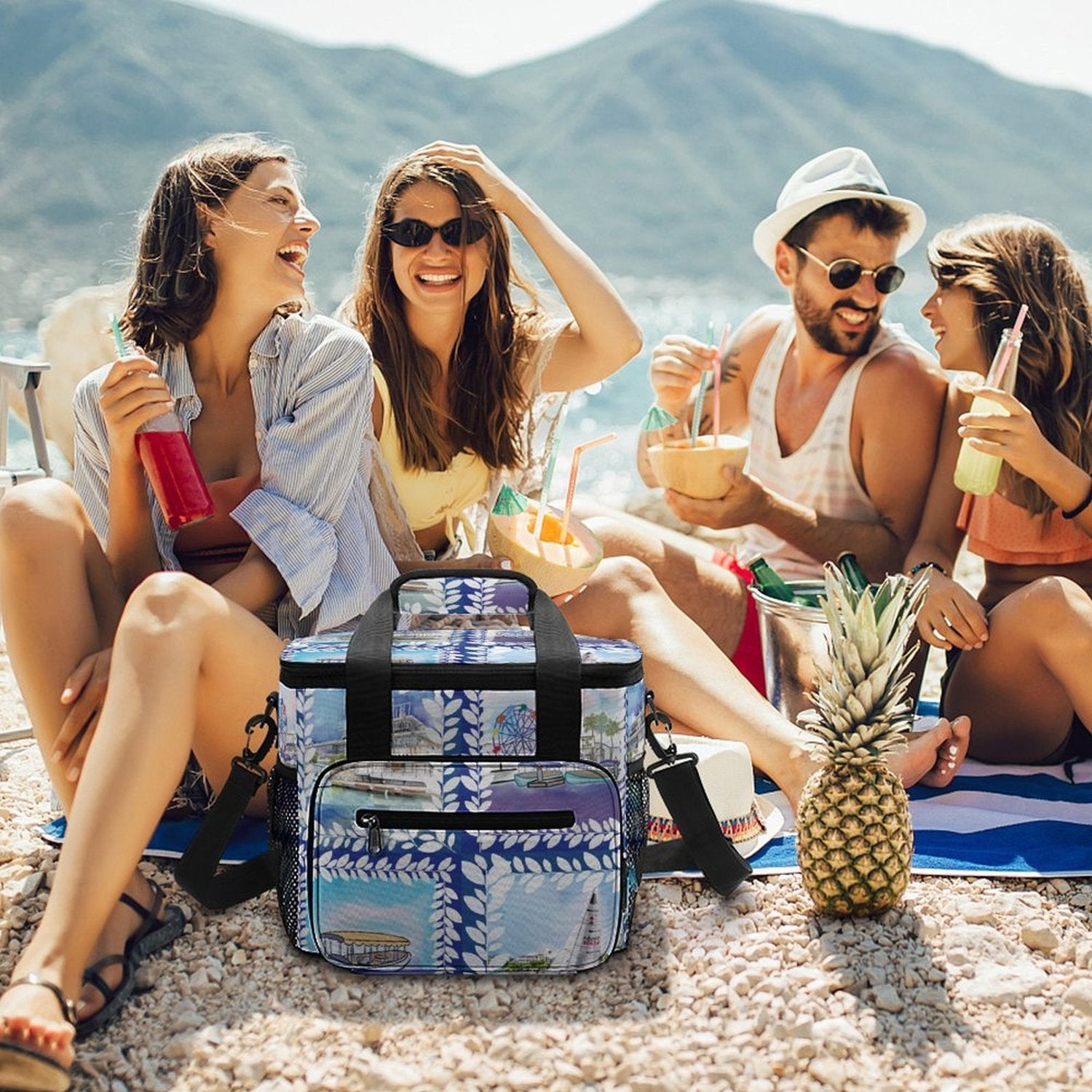 Custom Large Insulated Cooler Bag Thermal Tote With Shoulder
