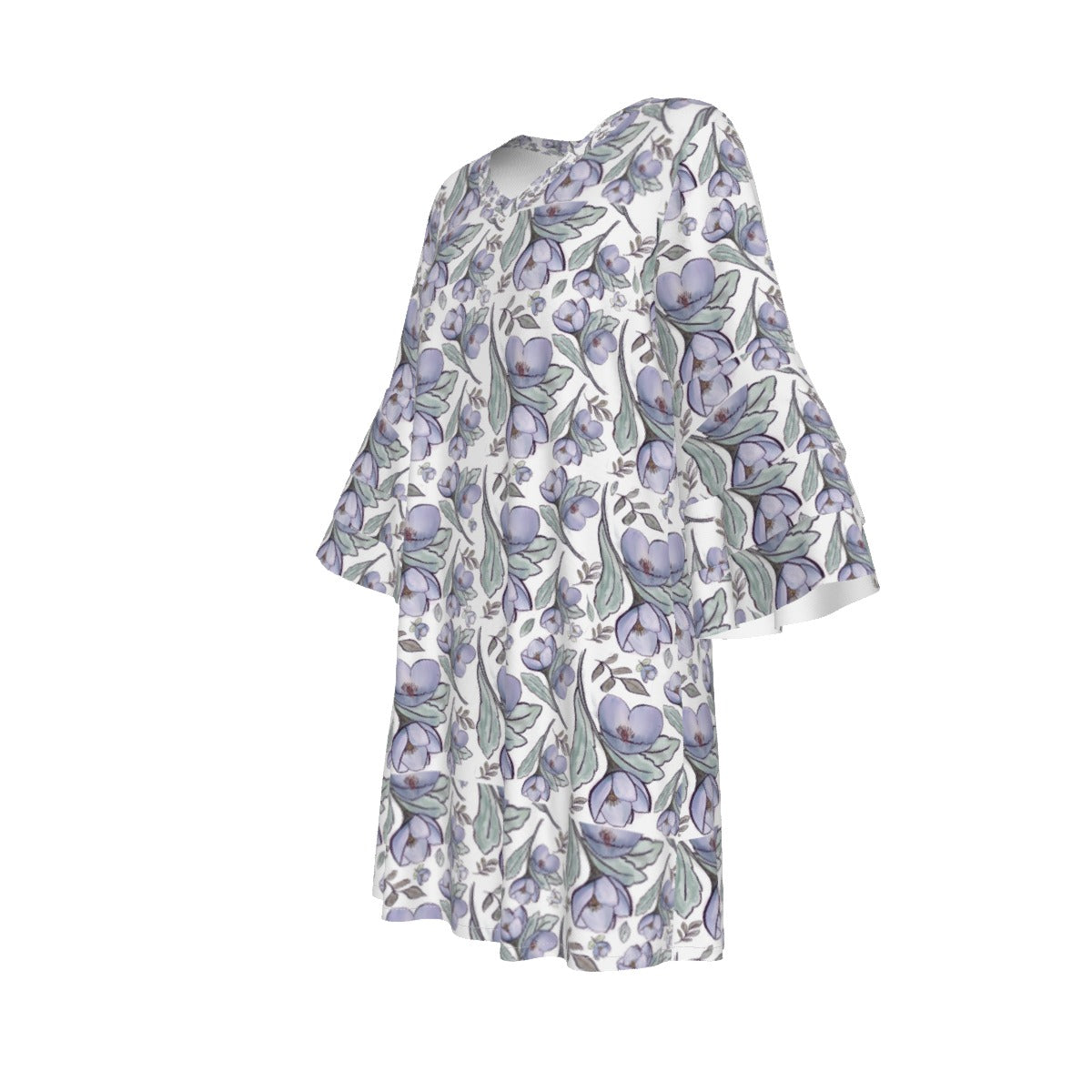 Women's Stacked Ruffle Sleeve Dress