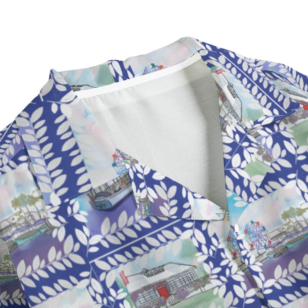 Men's Balboa Island Inspired Faux Linen Hawaiian Shirt