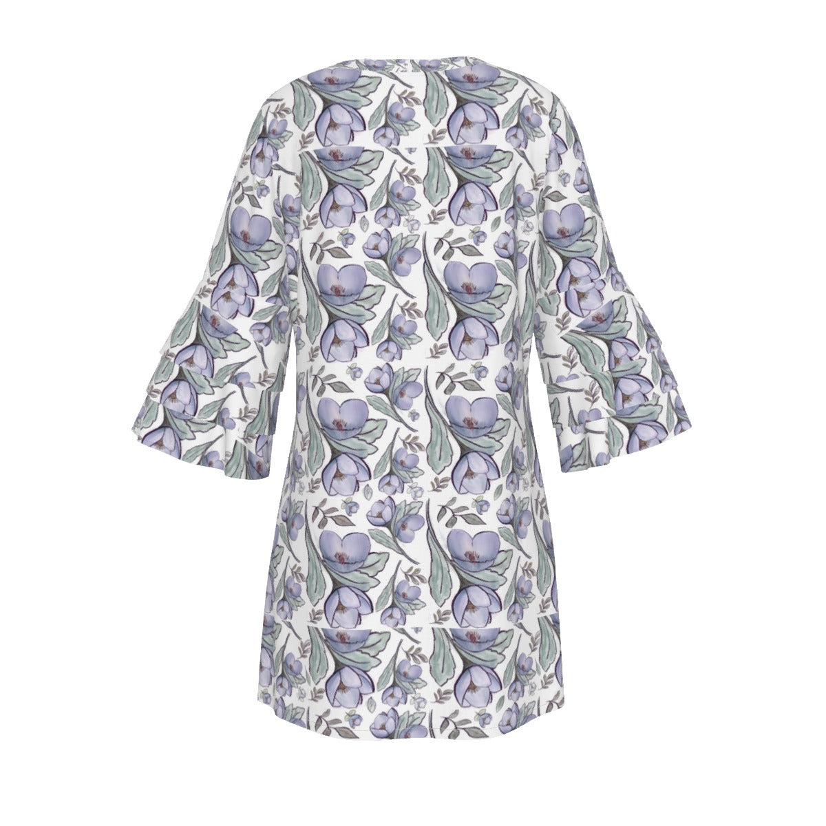 Women's Stacked Ruffle Sleeve Dress