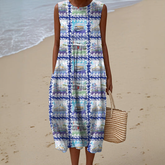 Balboa Island Inspired Women's Sleeveless Dress