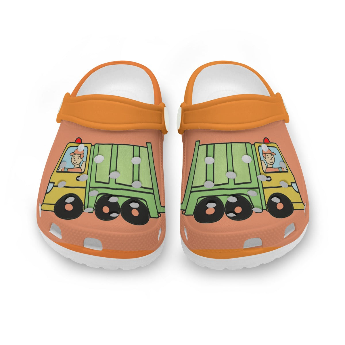 Pretty Aulani's Kid's Trash Truck Shoes, Anti-Slip Quick-Dry Breathable