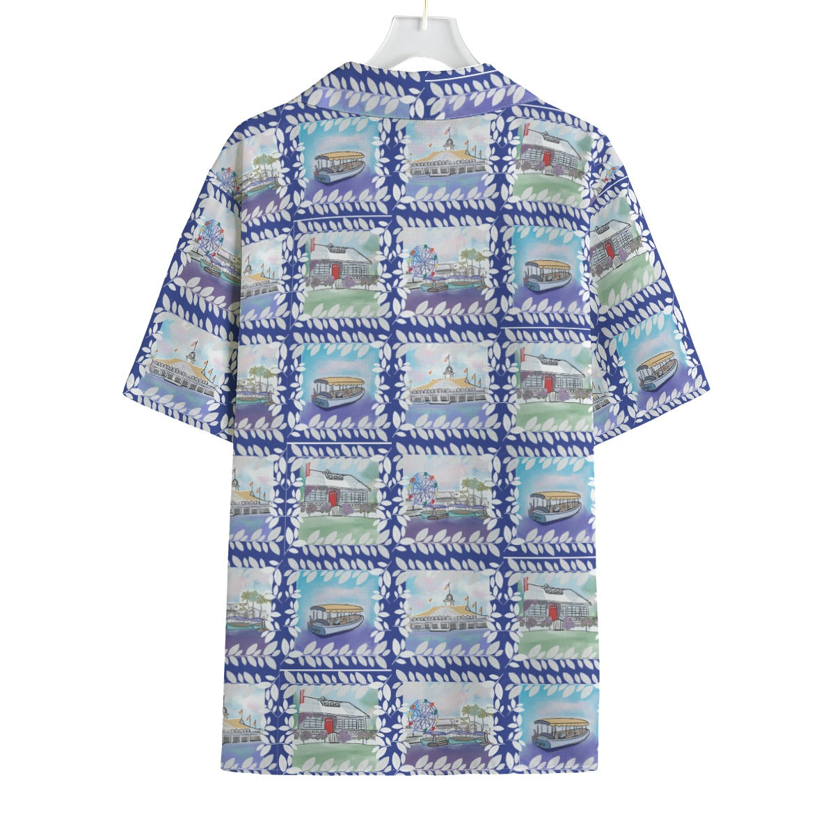 Men's Balboa Island Inspired Faux Linen Hawaiian Shirt