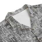 Men's Textured Hawaiian Shirt With Button Closure  Cotton poplin