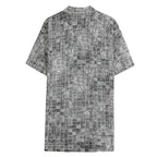 Men's Textured Hawaiian Shirt With Button Closure  Cotton poplin