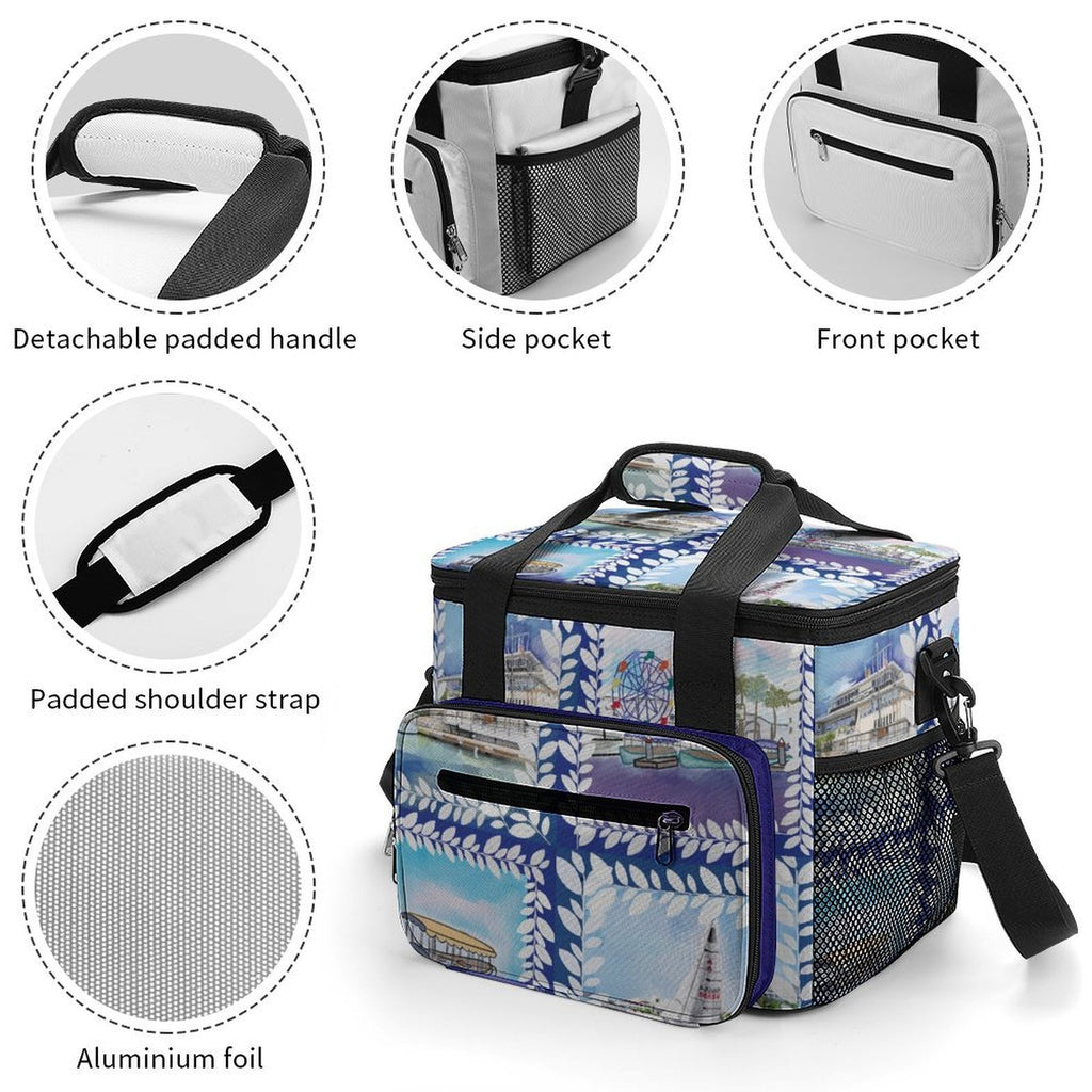 Custom Large Insulated Cooler Bag Thermal Tote With Shoulder