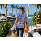 Womens Button Down Nautical Top